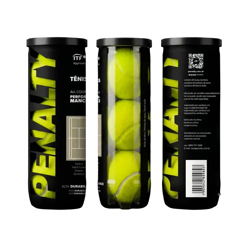 Kit 3 Bolinhas De Tenis Penalty All Court XXVI