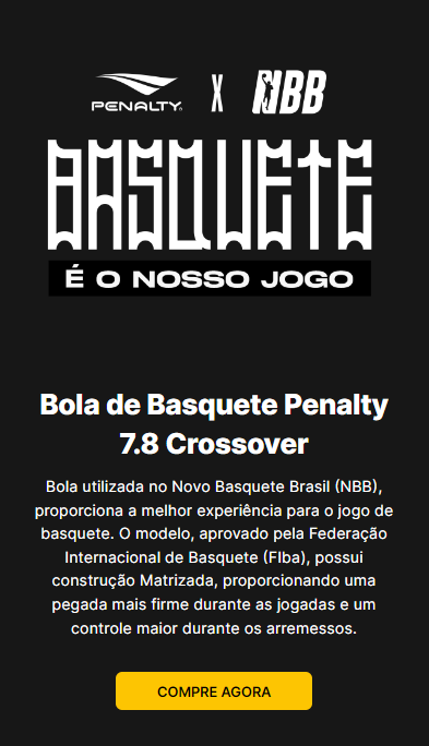 Bola De Basquete Penalty Crossover Pró 7.8 Original Nbb Fiba - R$ 469,9