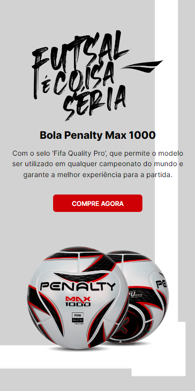 Bola de Futsal Penalty Max 1000 X - Branco e Preto - Mercadão Dos Esportes,  loja de materiais esportivos